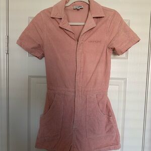 Wrangler Blush Pink Corduroy Romper